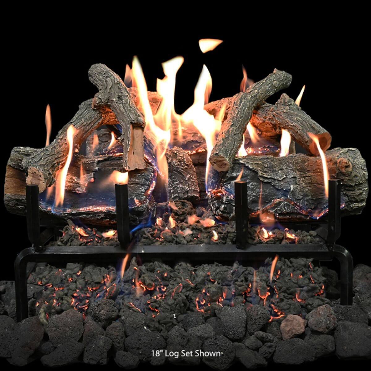 Grand Canyon Gas Logs' GlowFire Arizona Weathered Oak Charred Gas Log Set