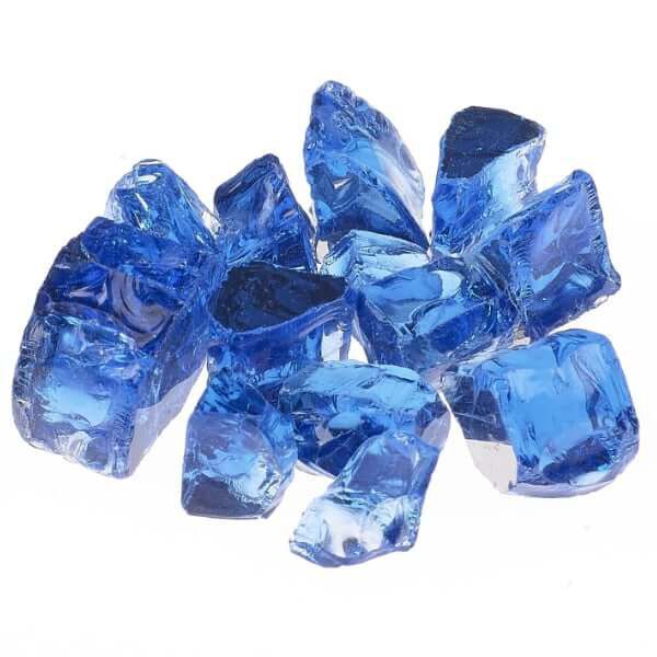 Poseidon Blue fire pit glass