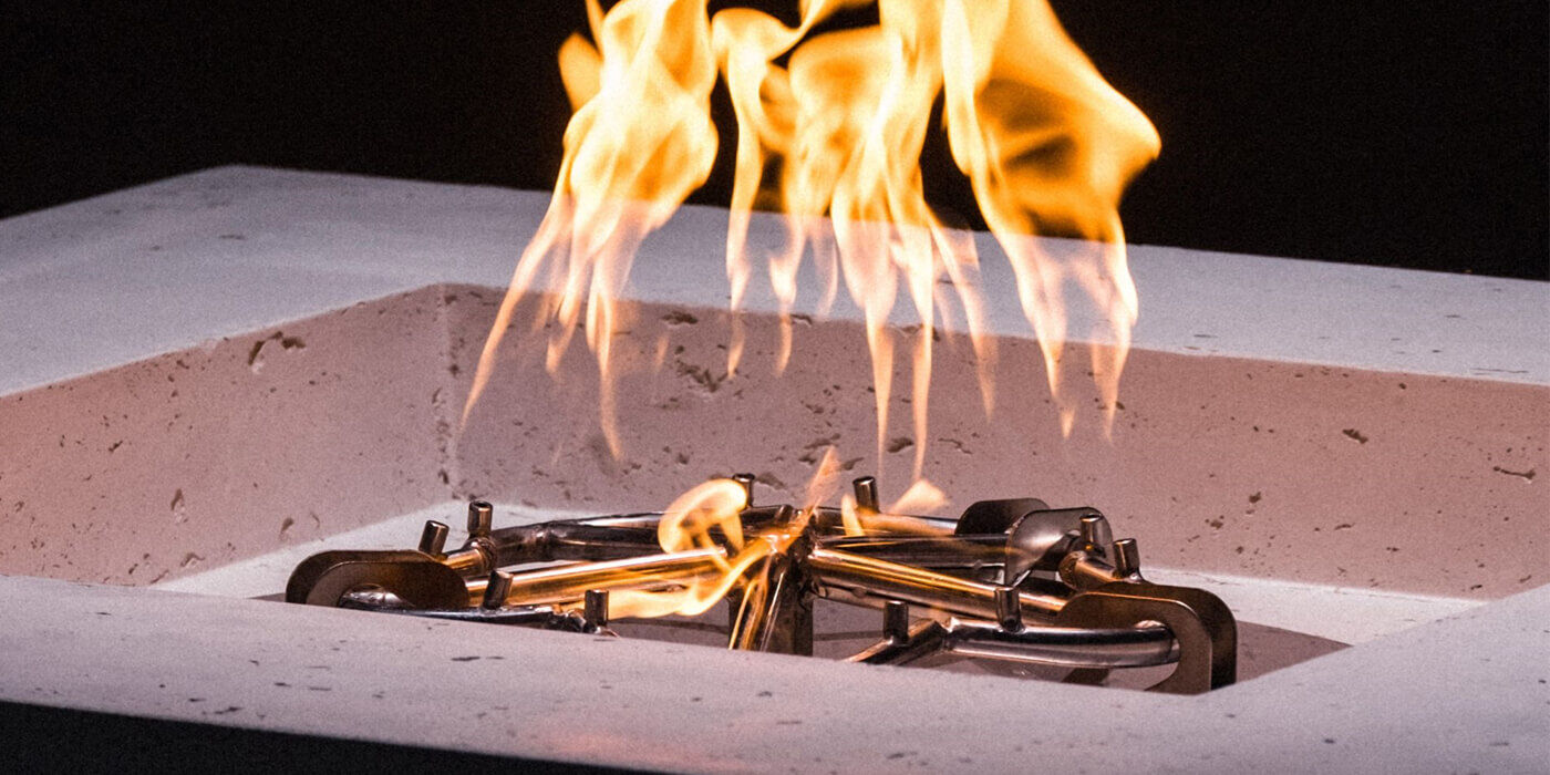 A gas fire pit burner 