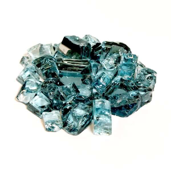 Topaz blue fire glass media